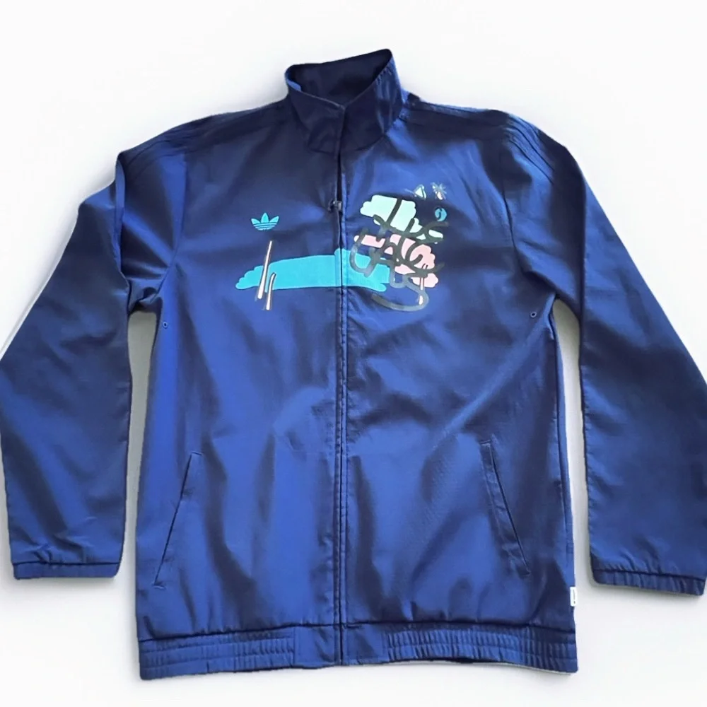 Adidas x Hélas Lucas Puig Skateboarding Track Jacket Men's Size Large Blue RARE - Picture 5 of 13